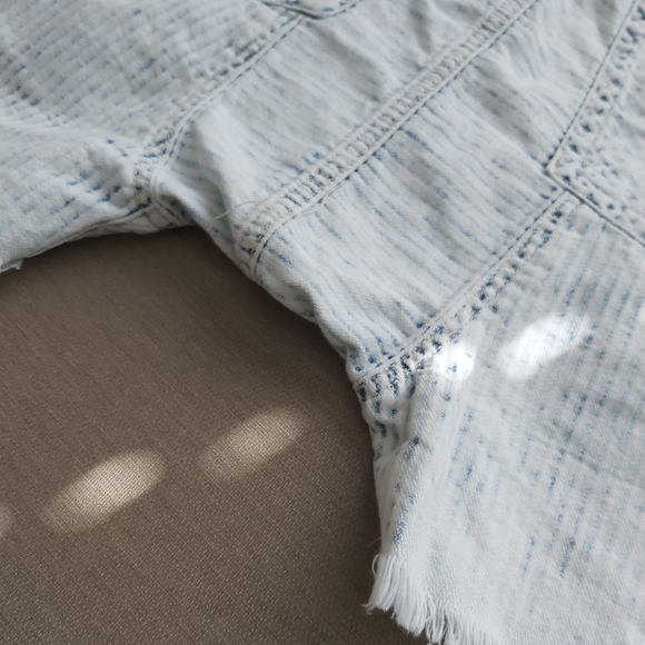 NWOT Free People We The Free Easy Rider Harem jean denim shorts Acid Stripe - Picture 10 of 14